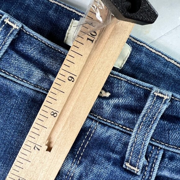 L'agence Jean Women 26x31* Ruth Straight Blue Faded Raw Hem Stretch Denim Tag 25 - Picture 15 of 16